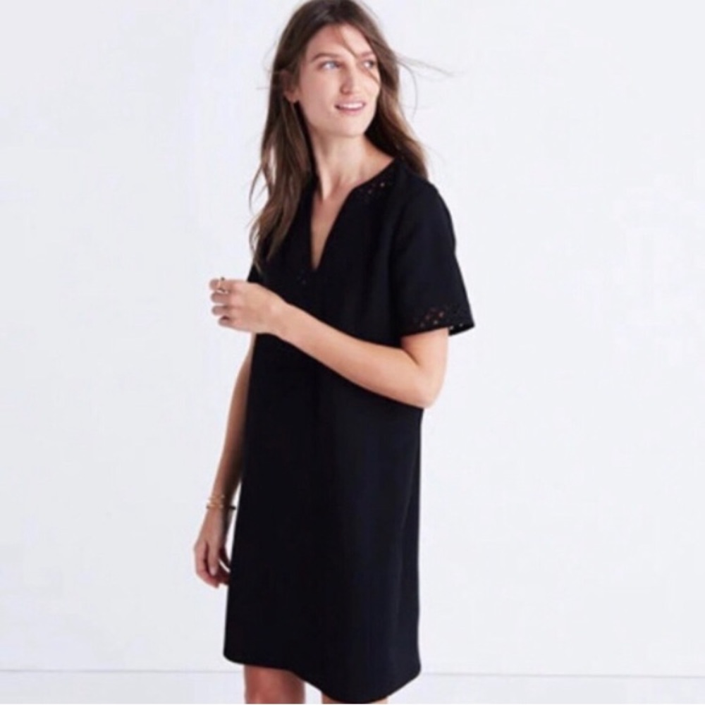 Madewell Ballad Tunic Dress with Eyelet Detail